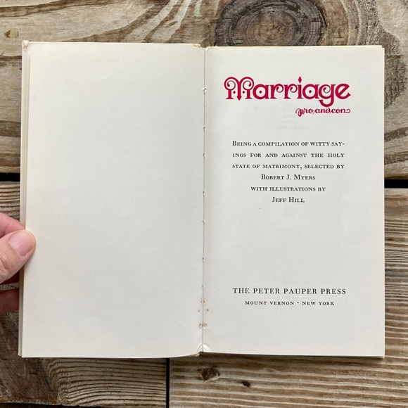 1968 Marriage: Pro and Con Peter Pauper Press Vintage Couples Romance Wedding - Picture 11 of 13